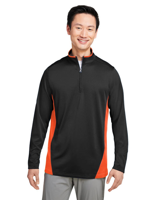 Harriton Men's Flash Snag Protection Plus IL Colorblock Quarter-Zip Pullover M786