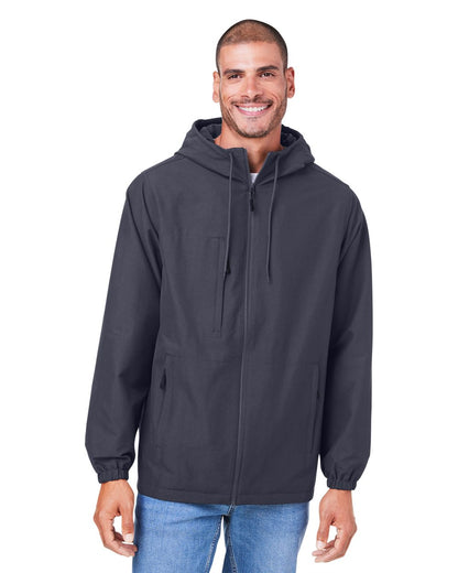 Harriton Unisex Flex Twill Hooded Jacket M73 Harriton Unisex Flex Twill Hooded Jacket M73