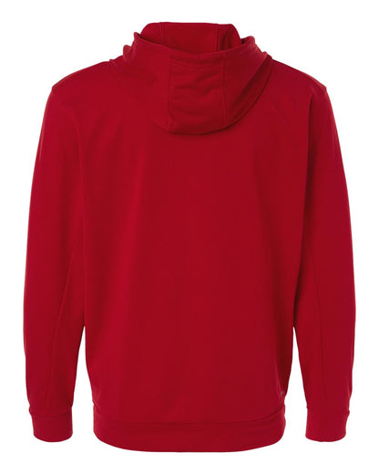Adidas Men's Game & Go Fleece Full-Zip Hooded Sweatshirt AT208 #color_Team Power Red