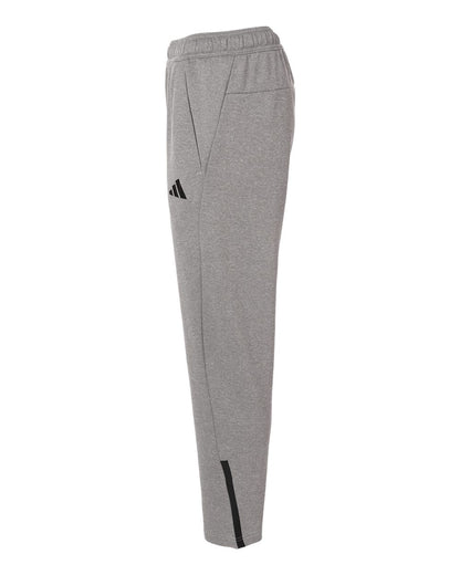 Adidas Men's Game & Go Fleece 3-Bar Sweatpants AT218 #color_Medium Grey Heather
