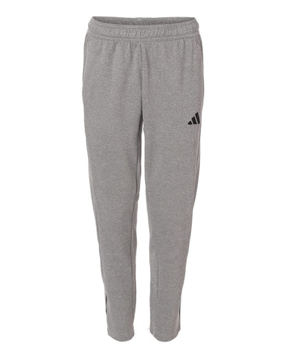 Adidas Men's Game & Go Fleece 3-Bar Sweatpants AT218 #color_Medium Grey Heather
