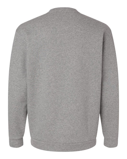 Adidas Men's Fleece Crewneck Sweatshirt AT200 #color_Medium Grey Heather