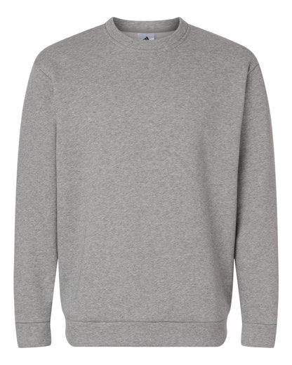 Adidas Men's Fleece Crewneck Sweatshirt AT200 #color_Medium Grey Heather