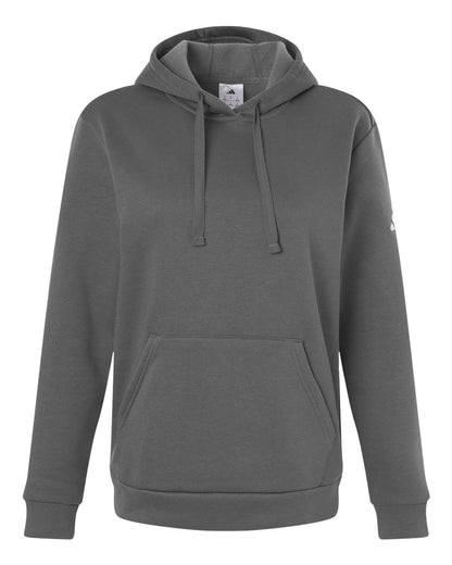 Adidas Women's Fleece Hooded Sweatshirt AT204 #color_Team Grey Four/ White