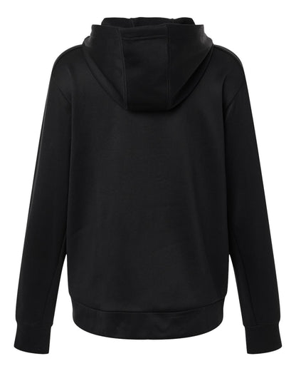 Adidas Women's Game & Go Fleece Full-Zip Hooded Sweatshirt AT209 #color_Black/ White