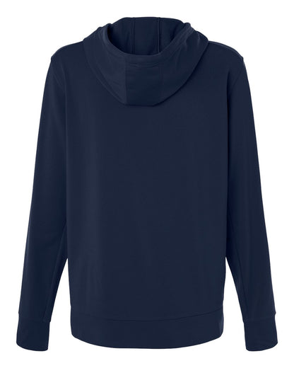 Adidas Women's Game & Go Fleece Full-Zip Hooded Sweatshirt AT209 #color_Team Navy Blue/ Black