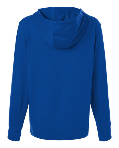 Adidas Women's Game & Go Fleece Full-Zip Hooded Sweatshirt AT209 #color_Team Royal Blue/ Black