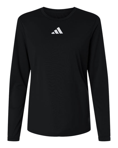 Adidas Women's Pregame Long Sleeve T-Shirt AT105 #color_Black/ White