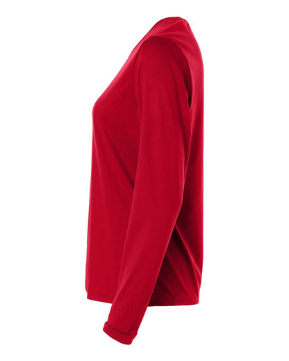 Adidas Women's Pregame Long Sleeve T-Shirt AT105 #color_Team Power Red/ White