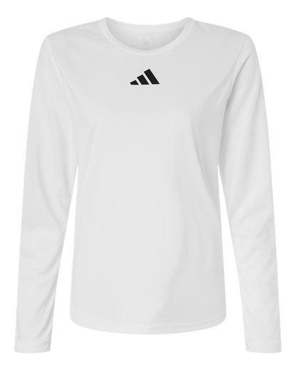 Adidas Women's Pregame Long Sleeve T-Shirt AT105 #color_White/ Black