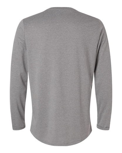 Adidas Men's Pregame Long Sleeve T-Shirt AT104 #color_Medium Grey Heather/ Black