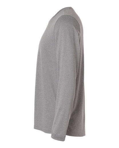 Adidas Men's Pregame Long Sleeve T-Shirt AT104 #color_Medium Grey Heather/ Black