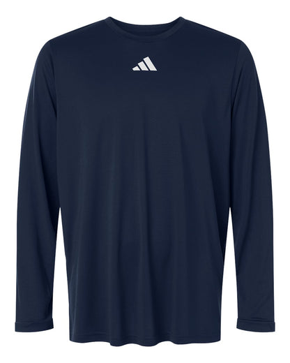 Adidas Men's Pregame Long Sleeve T-Shirt AT104 #color_Team Navy Blue/ White