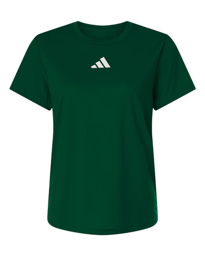 Adidas Women's Pregame T-Shirt AT102 #color_Dark Green/ White