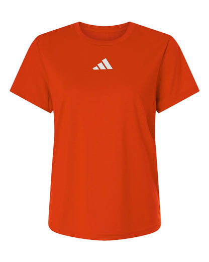 Adidas Women's Pregame T-Shirt AT102 #color_Collegiate Orange/ White