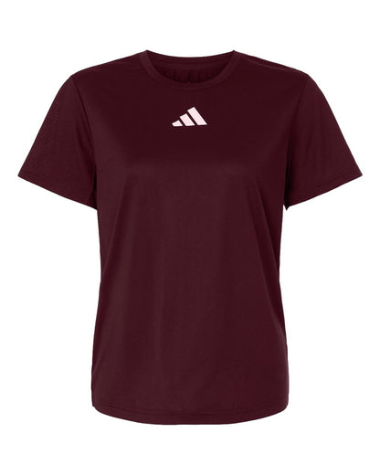 Adidas Women's Pregame T-Shirt AT102 #color_Team Maroon/ White