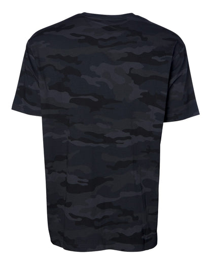 Independent Trading Co. Unisex Premium Pigment-Dyed T-Shirt PRM180PT #color_Black Camo