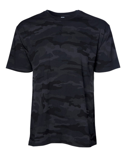 Independent Trading Co. Unisex Premium Pigment-Dyed T-Shirt PRM180PT #color_Black Camo