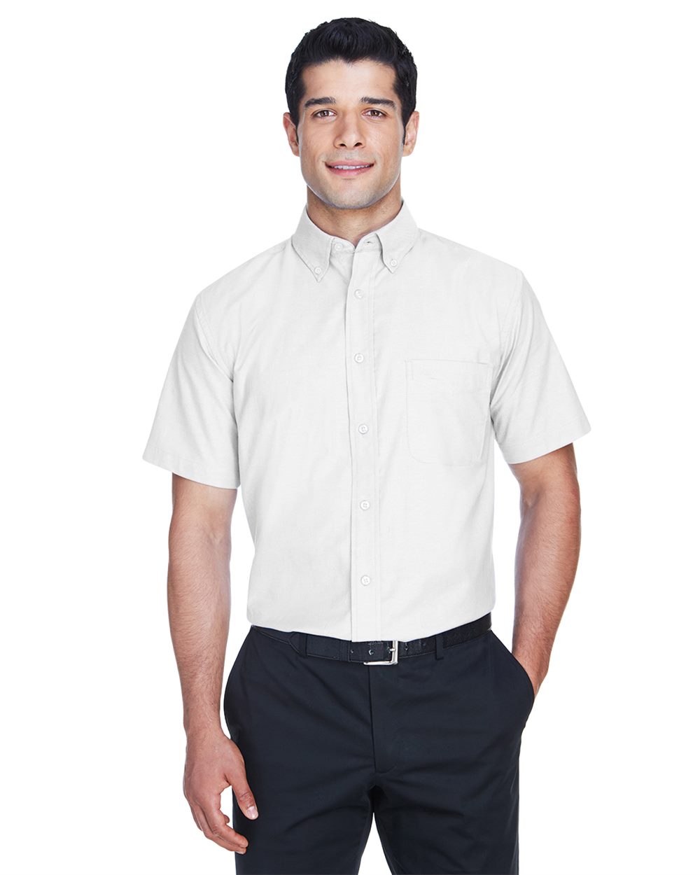 Harriton Men's Oxford Short Sleeve with Stain-Release M600S