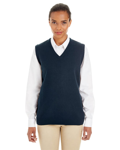 Harriton Women's Pilbloc™ V-Neck Sweater Vest M415W Harriton Women's Pilbloc™ V-Neck Sweater Vest M415W