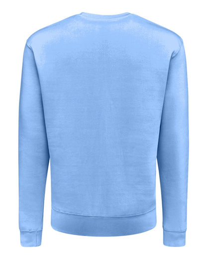 J. America Unisex BTB Fleece Crewneck Sweatshirt 8721 #color_Carolina Blue