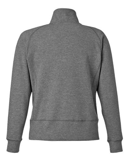 J. America Women's Electric Fleece Quarter-Zip Sweatshirt 8743 #color_Electric Onyx