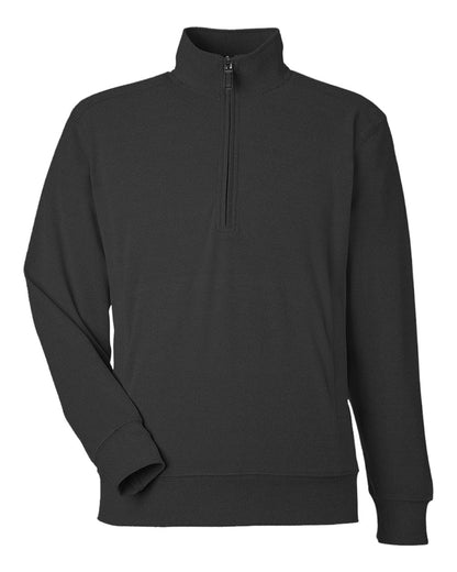 J. America Unisex Element Fleece Quarter-Zip Sweatshirt 8760 #color_Black