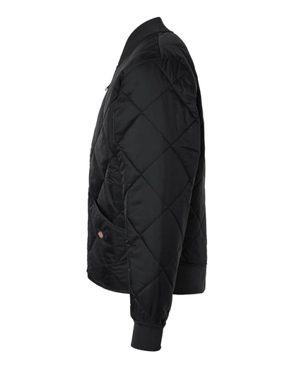 Dickies Men's Diamond Quilted Jacket 6124 #color_Black