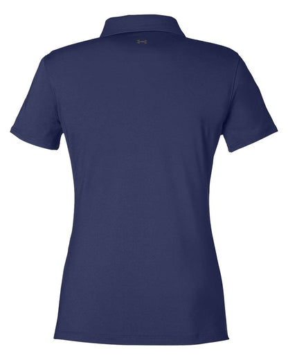 Under Armour Women's Recycled Polo 1385910 #color_Midnight Navy/ White