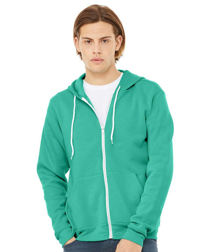 BELLA + CANVAS Sponge Fleece Full-Zip Hoodie 3739 #colormdl_Teal