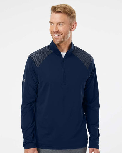 Adidas Shoulder Stripe Quarter-Zip Pullover A520 #colormdl_Team Navy Blue