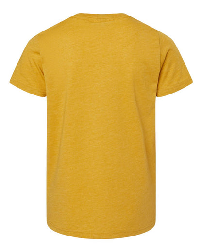 BELLA + CANVAS Youth CVC Jersey Tee 3001YCVC #color_Heather Mustard