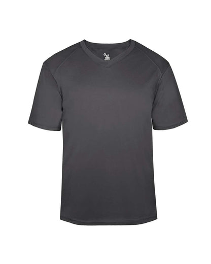 Badger Youth B-Core V-Neck T-Shirt 2162 #color_Graphite