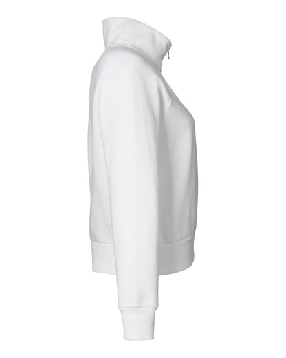 Under Armour Women's Rival Fleece Quarter-Zip Pullover 1379492 #color_White/ Black