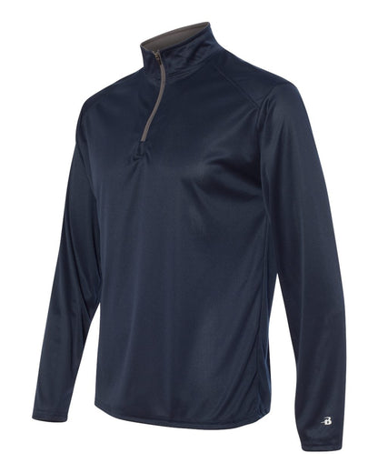 Badger B-Core Quarter-Zip Pullover 4102 #color_Navy/ Graphite