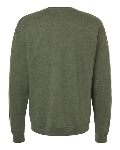 JERZEES Unisex Ultimate CVC Crewneck Sweatshirt IC48MR #color_Military Green Heather