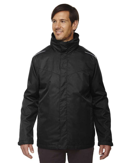 CORE365 Men's Tall Region 3-in-1 Jacket with Fleece Liner 88205T #colormdl_Black