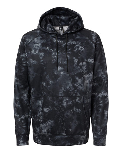 Burnside Performance Raglan Pullover Sweatshirt 8670 #color_Black Tie Dye