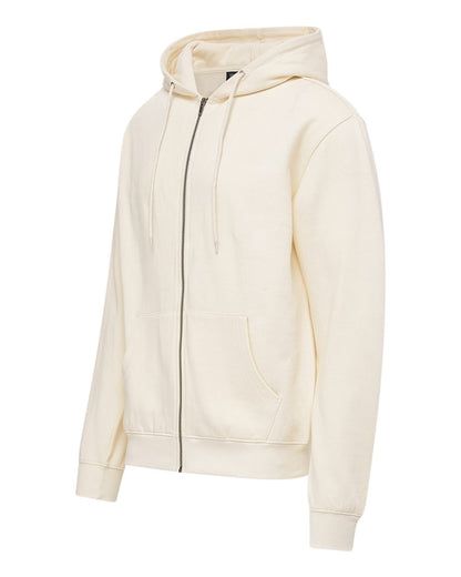 MV Sport Unisex Retro Heather Full-Zip Hooded Sweatshirt 2349 #color_Ecru