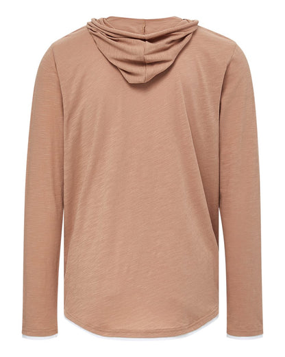 MV Sport Unisex Miles Slub Hooded Long Sleeve T-Shirt 24401 #color_Praline
