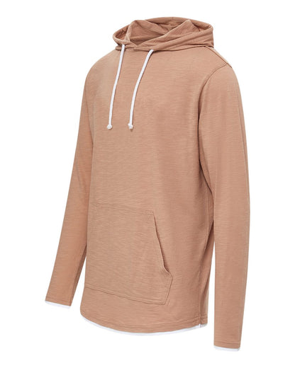 MV Sport Unisex Miles Slub Hooded Long Sleeve T-Shirt 24401 #color_Praline