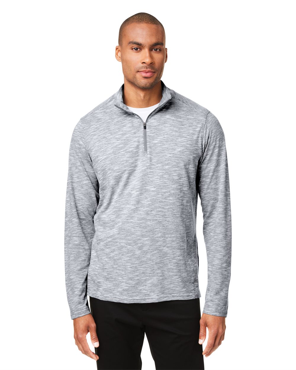 North End Men's Eclipse Jacquard Quarter-Zip Pullover NE415