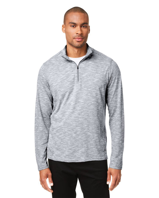 North End Men's Eclipse Jacquard Quarter-Zip Pullover NE415