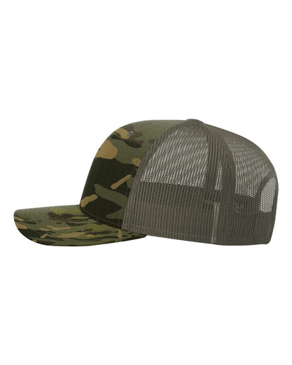 Richardson Tactical Trucker Cap 112PT #color_Multicam Tropic/ Loden Green
