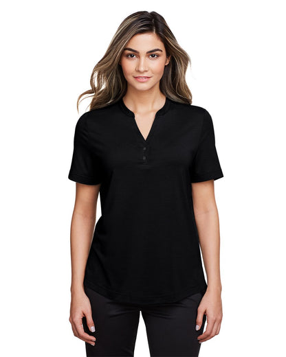 North End Women's JAQ Snap-Up Stretch Performance Polo NE100W North End Women&#39;s JAQ Snap-Up Stretch Performance Polo NE100W