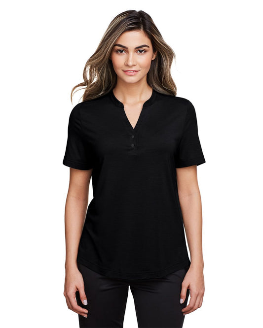 North End Women's JAQ Snap-Up Stretch Performance Polo NE100W