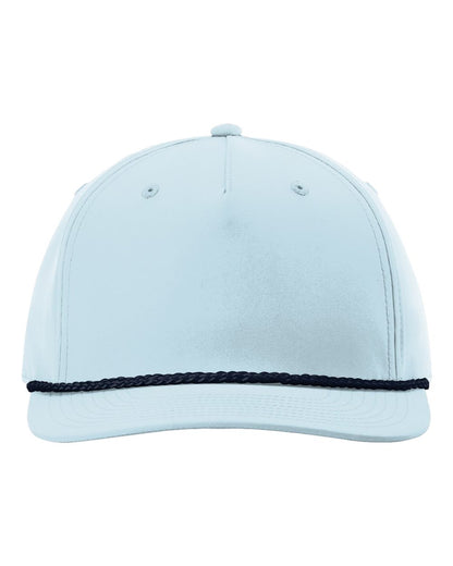 Richardson Five Panel Classic Rope Cap 258 #color_Soft Blue/ Navy