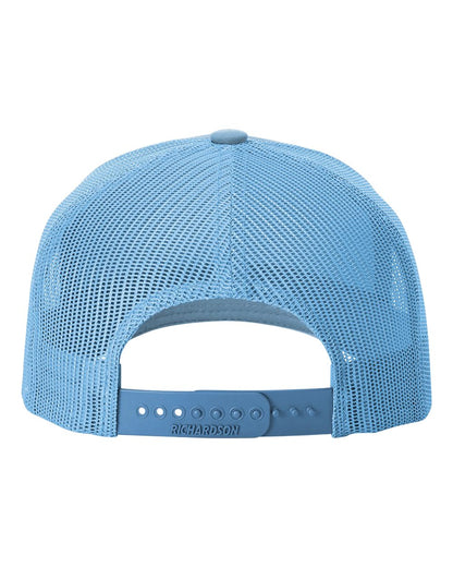 Richardson Five-Panel Trucker with Rope Cap 112FPR #color_Columbia Blue/ Navy
