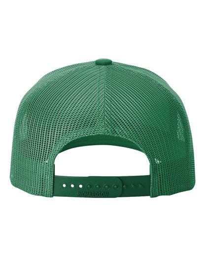 Richardson Five-Panel Trucker with Rope Cap 112FPR #color_Kelly/ White