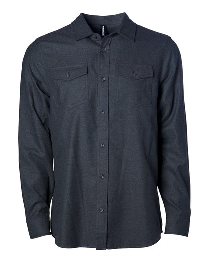 Independent Trading Co. Unisex Flannel Shirt EXP50F #color_Charcoal Heather